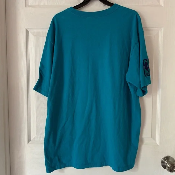 Mitchell & Ness Charlotte Teal T-Shirt - Size XL - Mens - Picture 9 of 12